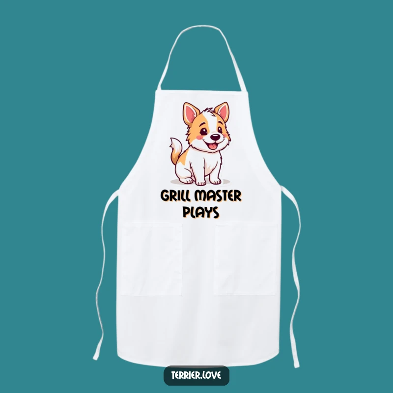 Funny Happy Terrier Apron: Game Ready Chef Pup, a Fun Funny Gift