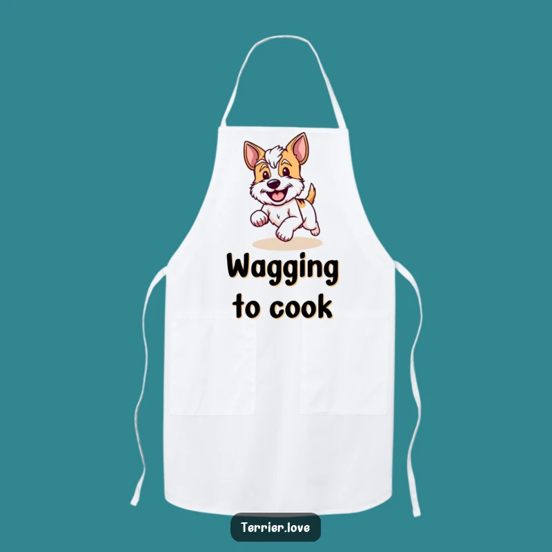 Funny 'Runner's High' Terrier Apron - Hilarious Dog Activity Gift!