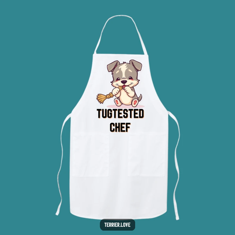Funny Terrier Apron - Playful Chef Dog, Great Gift for Kitchen Fun
