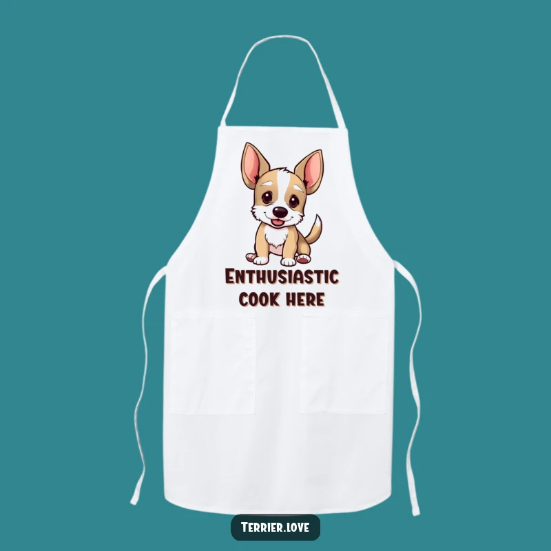 Funny Terrier Ears Apron: Hilarious Kitchen Wear for Enthusiastic Cooks