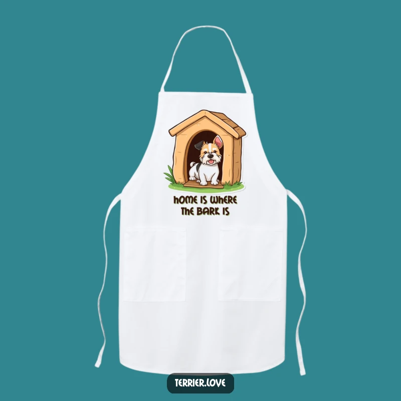 Funny Terrier Peeking Apron - Hilarious Kitchen Wear for Dog Lovers