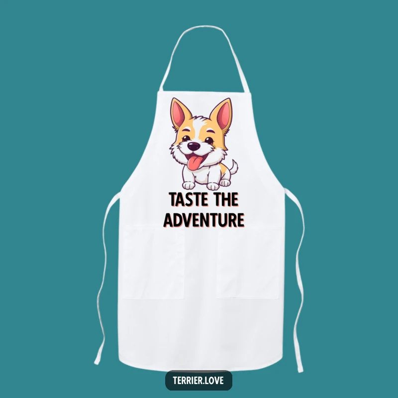 Funny Terrier Apron: Kitchen Fun with Tongue Out Dog, Practical Funny Gift