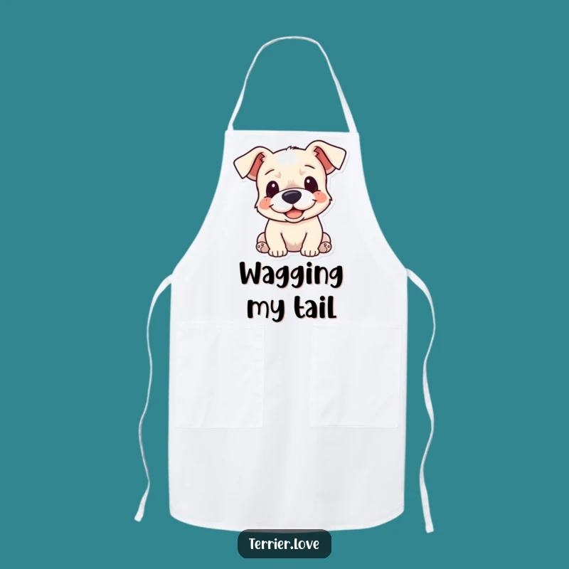 Funny Cuddle Terrier Apron - Chef's Floppy Ears Kitchen Wear, Cute Dog Lover Gift