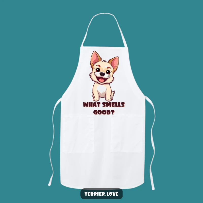 Funny 'Questioning Chef' Terrier Apron - Hilarious Cooking Gift!