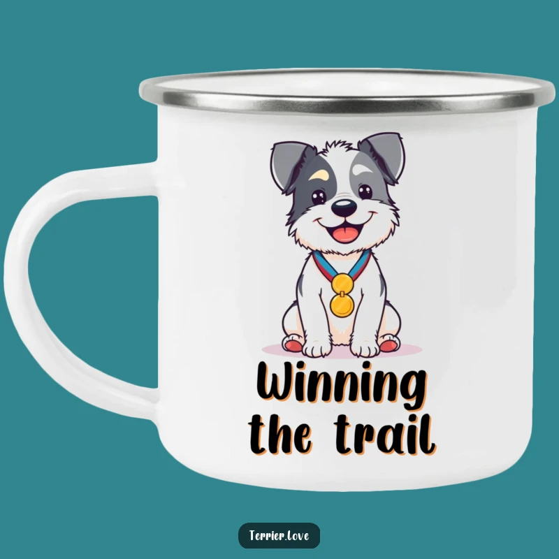 Funny 'Trailblazer' Terrier Camping Mug - Hilarious Outdoor Gift!