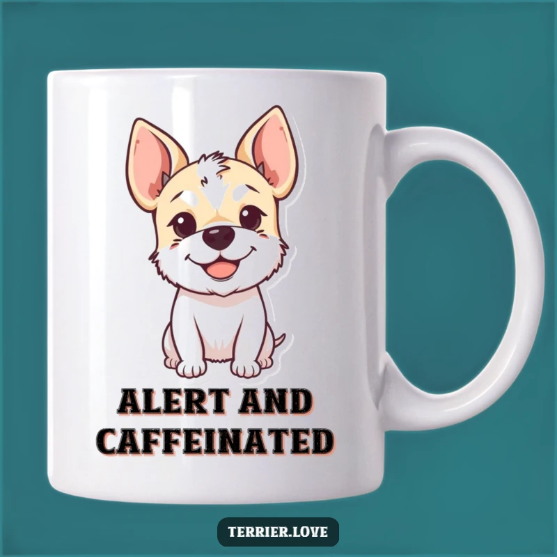 Funny Terrier Mug: Perky Ears & Big Smile, Ideal Funny Gift for Dog Lovers