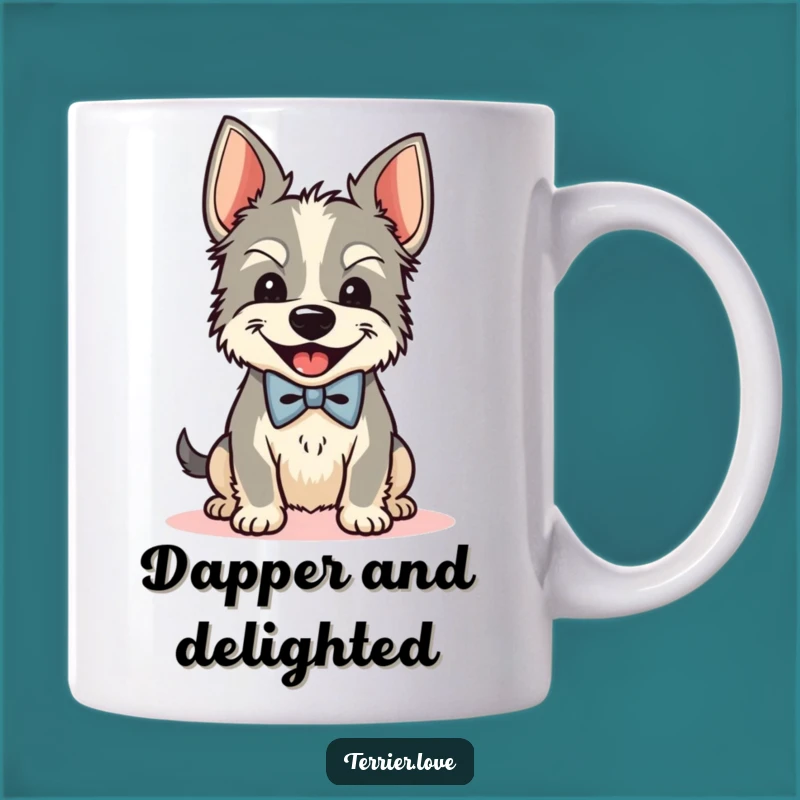 Funny Bow Tie Terrier Mug - Hilarious Dapper Dog Gift for Celebrations