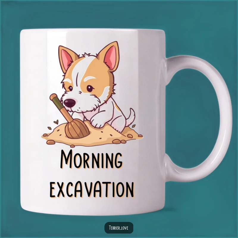 Funny Digging Terrier Mug - Hilarious Gardener Dog Gift!