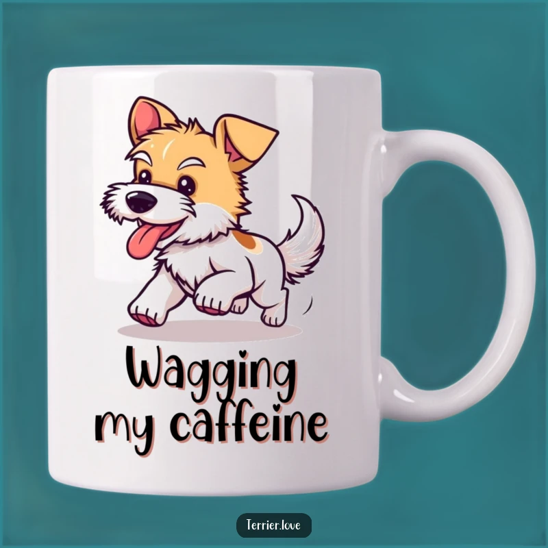 Funny Terrier Tail Chasing Mug: A Hilarious Gift for Energetic Dog Lovers
