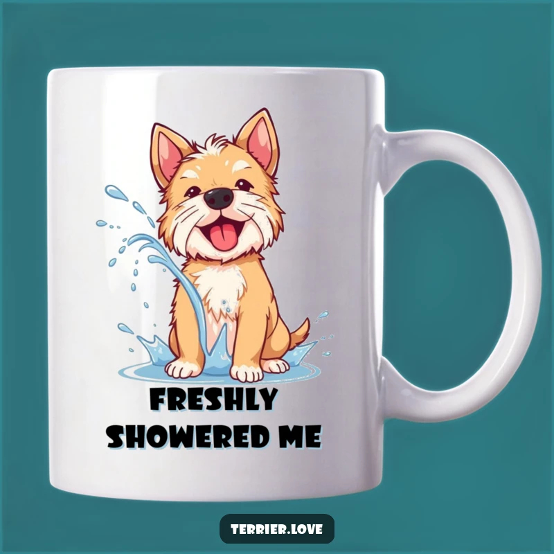 Funny Terrier Water Shake Mug - Joyful Splash Dog Gift for Lovers