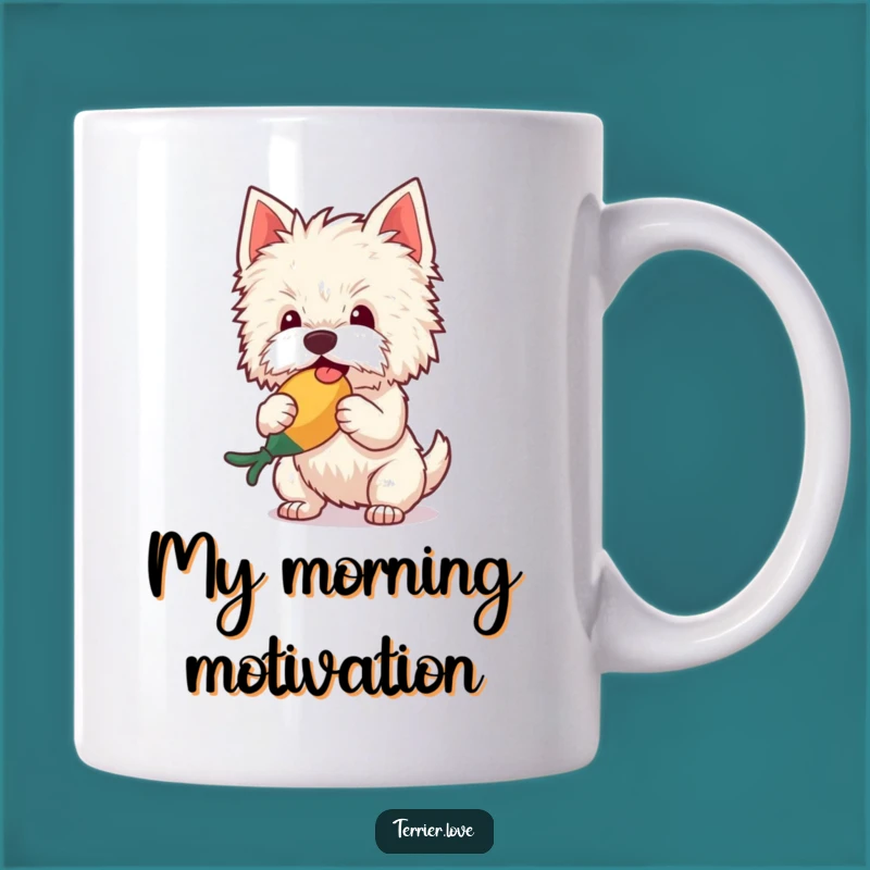 Funny Fluffy Terrier Mug: Joyful Dog Shaking Squeaky Toy, Perfect Funny Gift