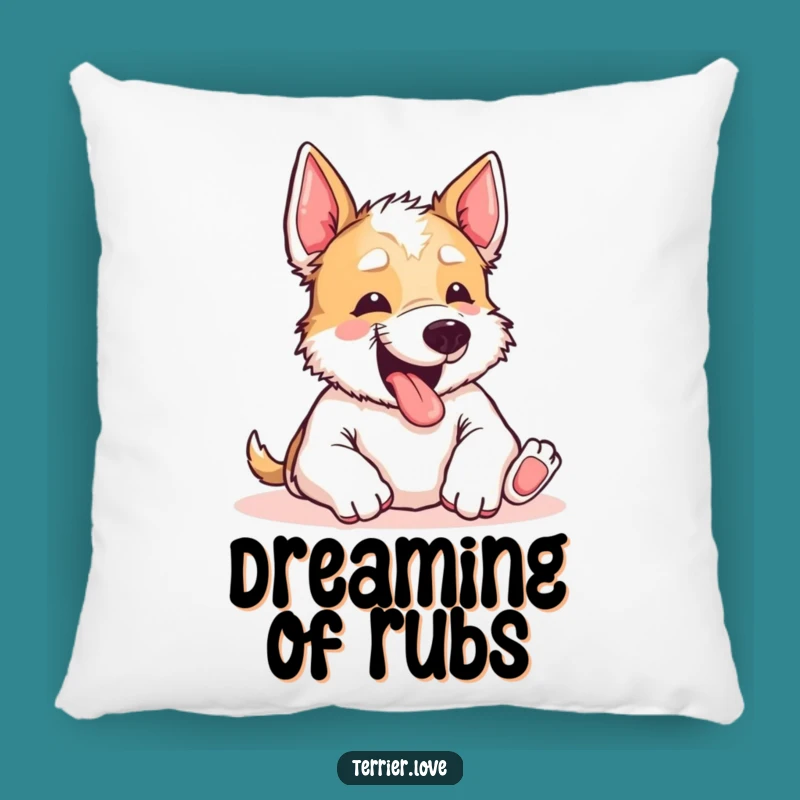 Funny Terrier Belly Rub Pillow: Cozy Comfort with Adorable Canine Humor