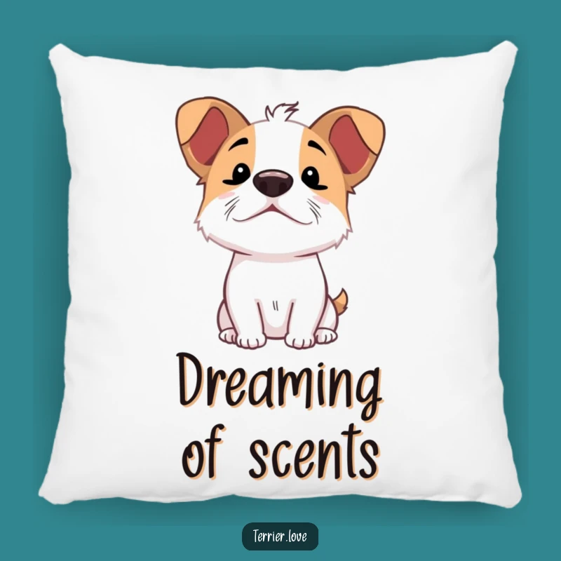 Funny Sniffing Terrier Pillow - Cozy Excited Dog Cushion, Cute Gift