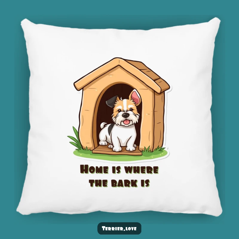 Funny Terrier Peeking Pillow - Cozy and Hilarious Dog Accent