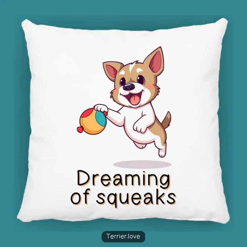 Funny Terrier Toy Leap Pillow: Comfy & Playful Decor
