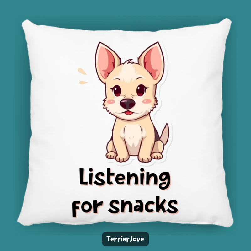 Soft Funny Terrier Pillow: Cozy Comfort for the Attentive Listener
