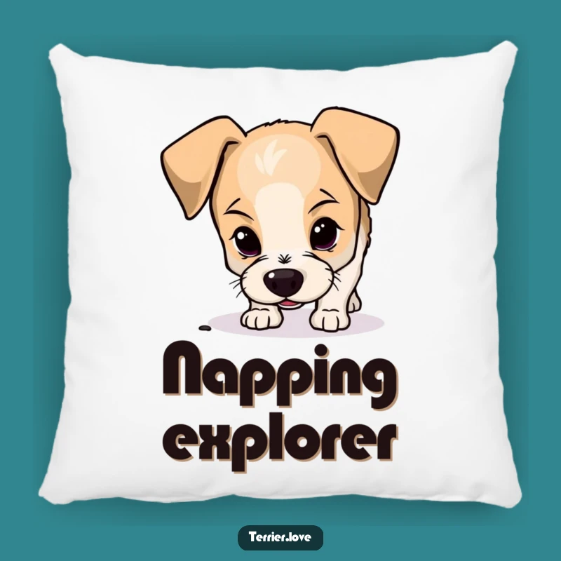 Cute Funny Terrier Pillow: Curious Sniffer, Floppy Ears, Comfy Gift for Pup Fans