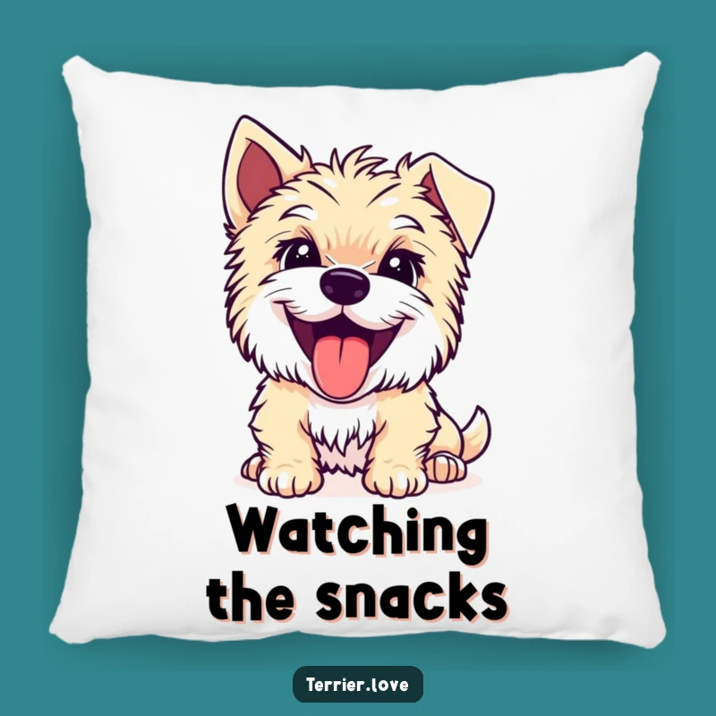 Funny Joyful Terrier Pillow: Cozy Focus Accent, a Soft Funny Gift