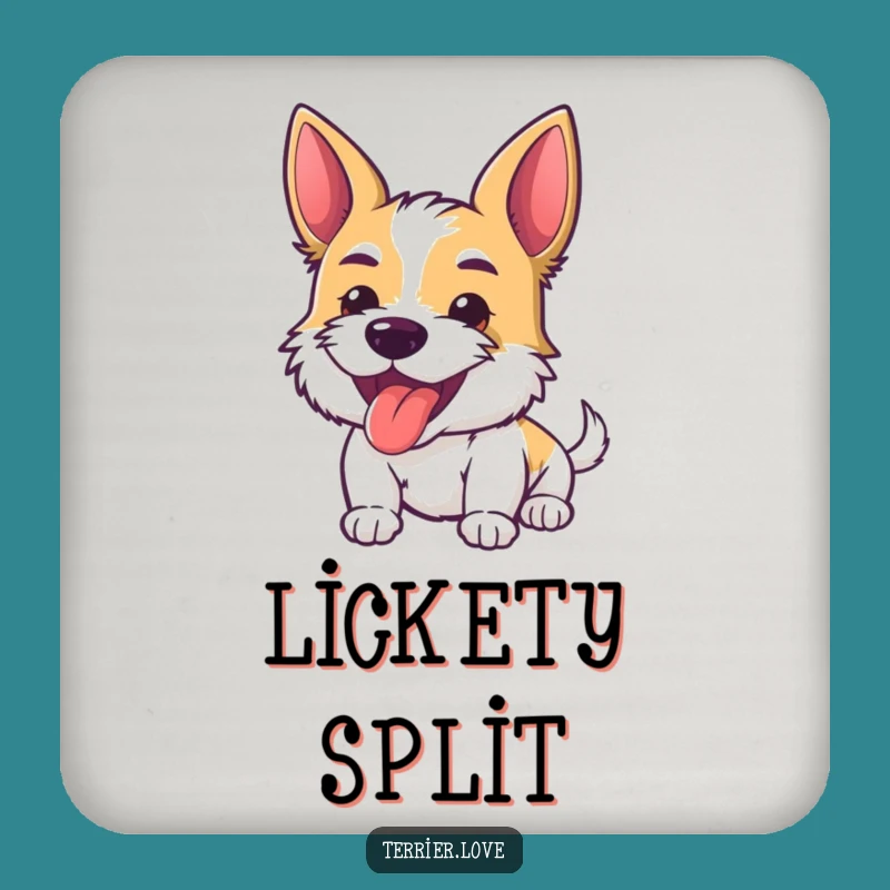 Funny Terrier Coaster Set: Tongue Out Dog, Stylish Funny Gift