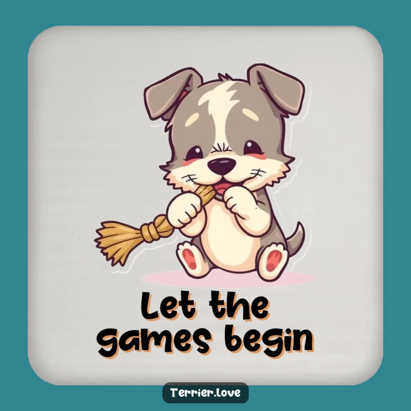 Funny Terrier Coasters - Playful Dog Set, Perfect Gift for Table Protection