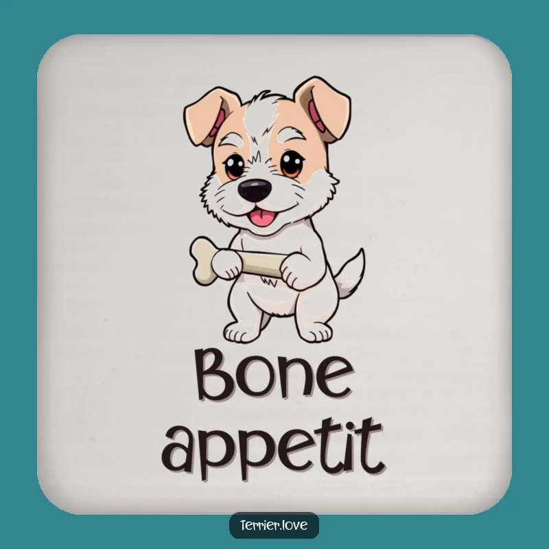 Funny Terrier Coasters - Proud Bone Set, Perfect Gift for Table Protection