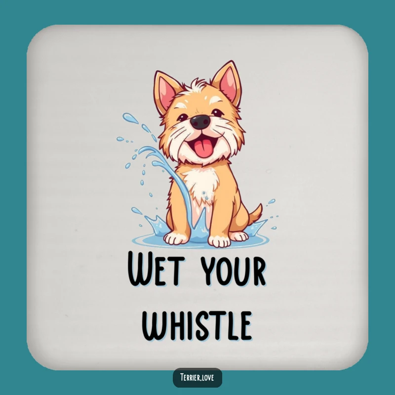 Funny Terrier Water Shake Coaster Set - Joyful Protection for Surfaces