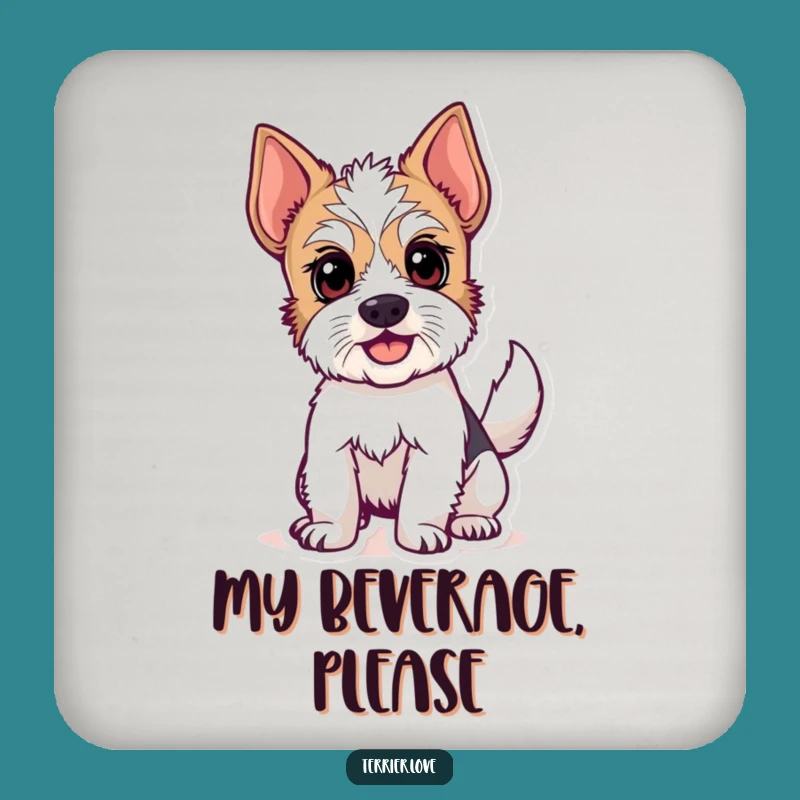 Funny Terrier Coaster - Alert Dog's Table Protector