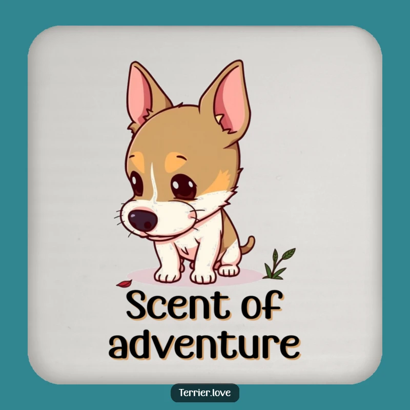 Funny Curious Terrier Coaster: Protect Surfaces with Intrigue
