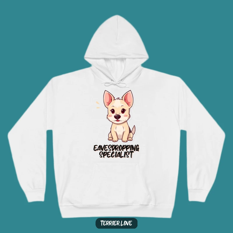 Cozy Funny Terrier Hoodie: Warmth for the Eager Listener