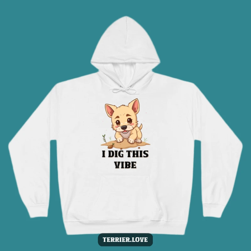 Funny Terrier Digging Hoodie: Cozy and Hilarious Warmth for Dog Lovers