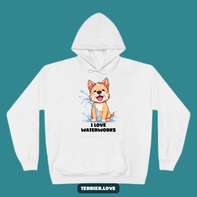 Cozy Funny Terrier Water Shake Hoodie - Warm & Playful Dog Gift