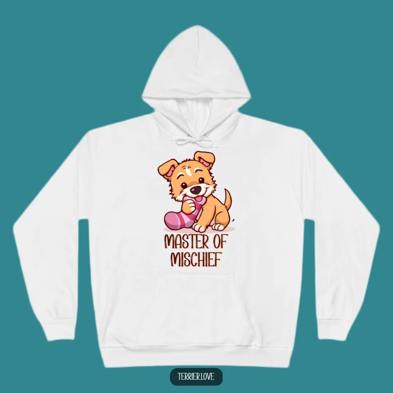 Funny Hoodie for Terrier Lovers - Mischievous Sock Thief Dog Gift