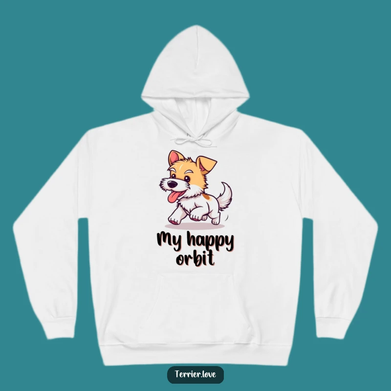 Funny Terrier Tail Chasing Hoodie: Cozy Comfort for Whimsical Dog Lovers