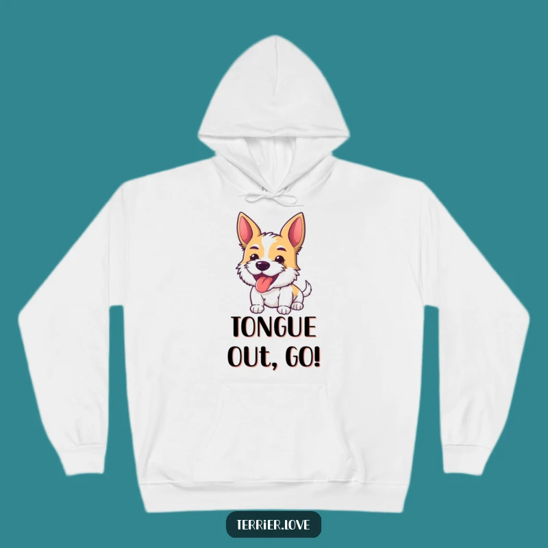 Cozy Funny Terrier Hoodie: Tongue Out Dog, Ultimate Funny Gift for Dog Lovers