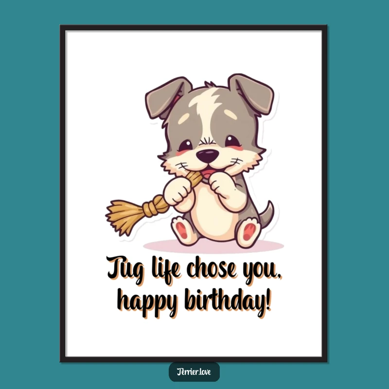 Free Printable Terrier Wall Art: Playful Dog Funny Decor Downloadable Gift