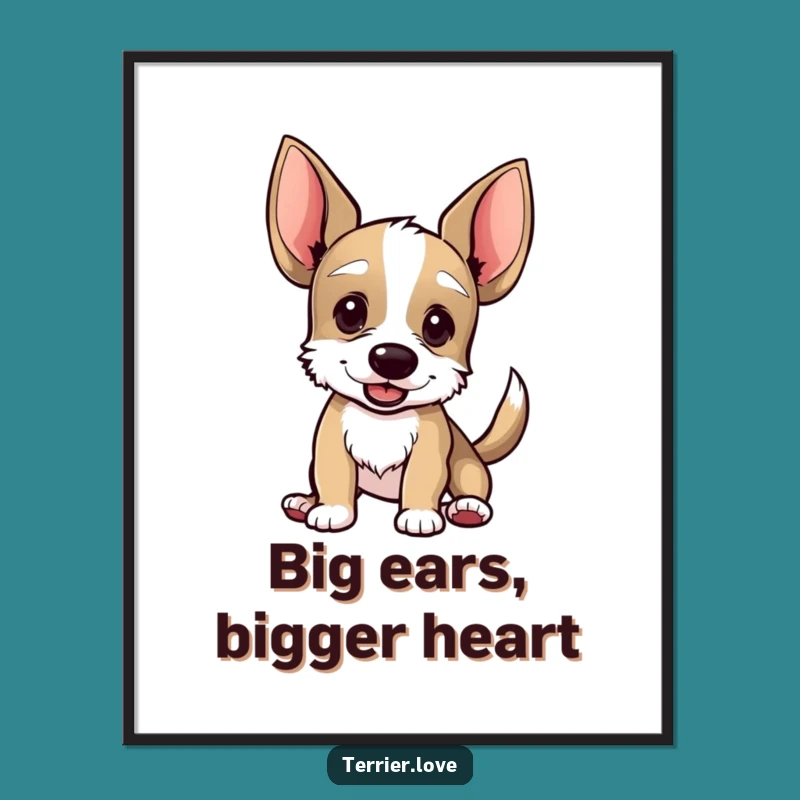 Free Printable Wall Art: Enthusiastic Terrier Wags - Funny Dog Decor Downloadable