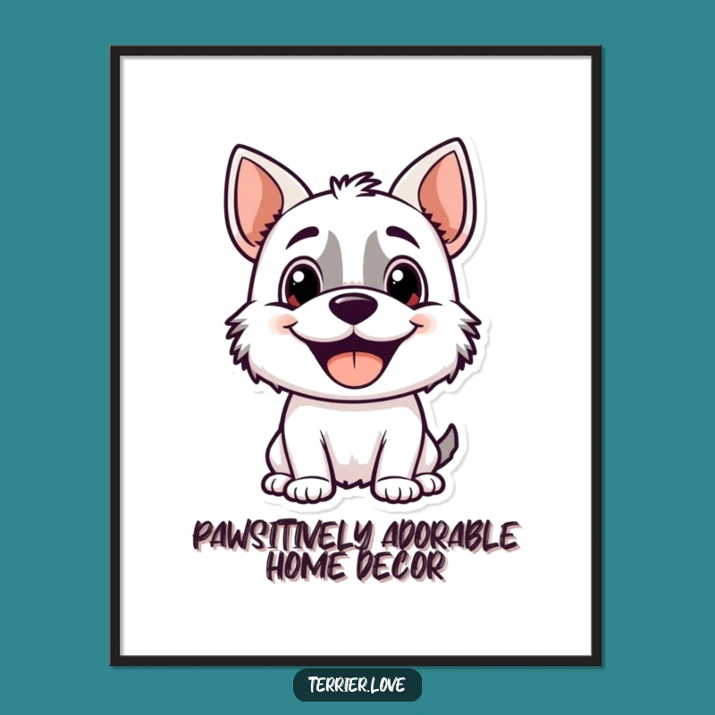 Free Printable Wall Art: Funny Terrier Panting, Quirky Downloadable Decor for Dog Lovers