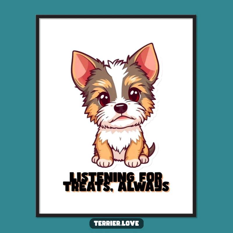 Free Printable Curious Terrier Wall Art - Funny Dog Downloadable Poster