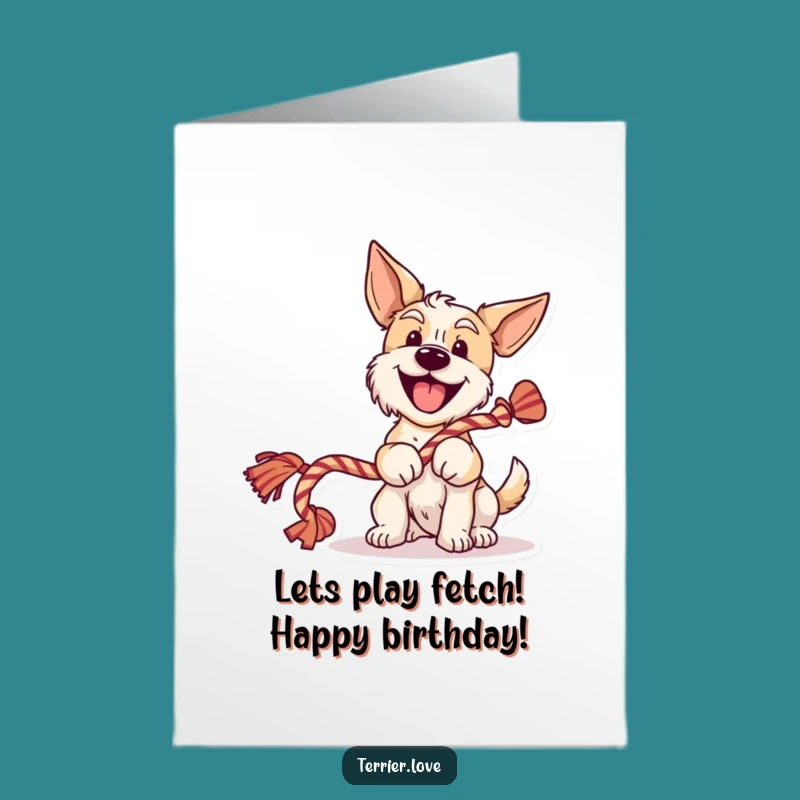 Free Printable Terrier Birthday Card: Happy Doggo Funny Downloadable Greeting