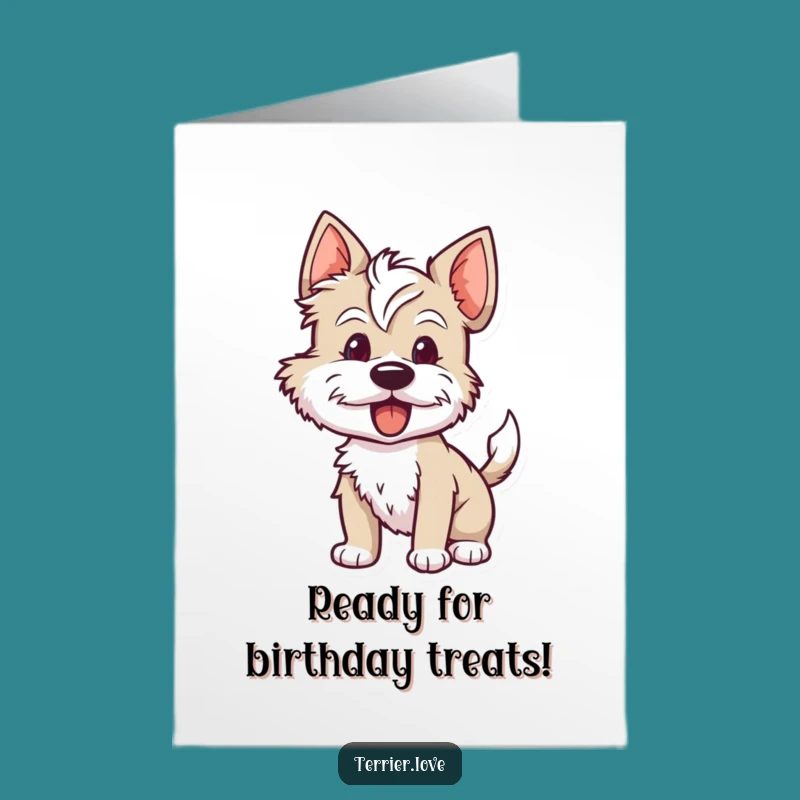 Eager Terrier Birthday Card: Free Printable, Tail Wagging Fun
