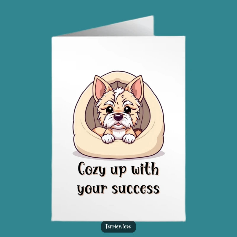 Free Printable Terrier Congrats Card: Peeking with Pride