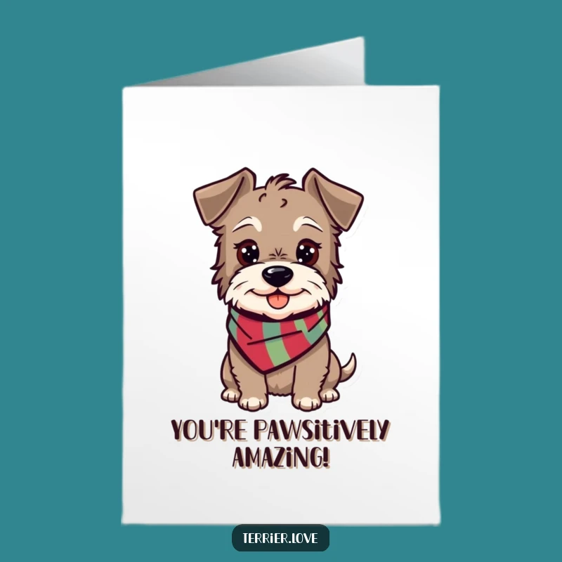 Free Printable Congrats Card: Alert Terrier Dog Is a Hilarious Downloadable Gift Idea