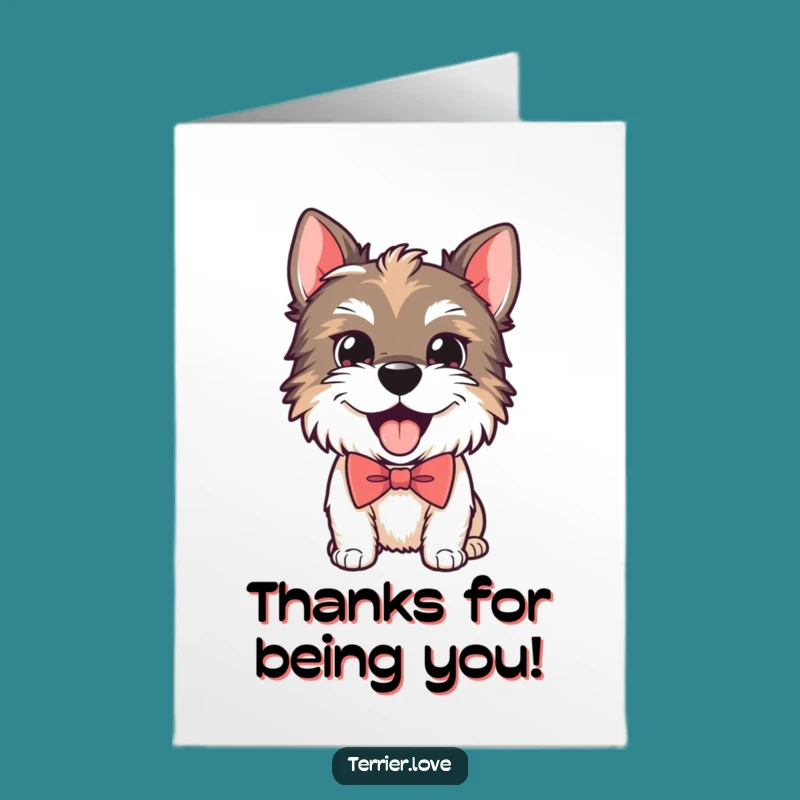 Free Printable Terrier Thank You Card: Dapper Dog Download Your Thanks