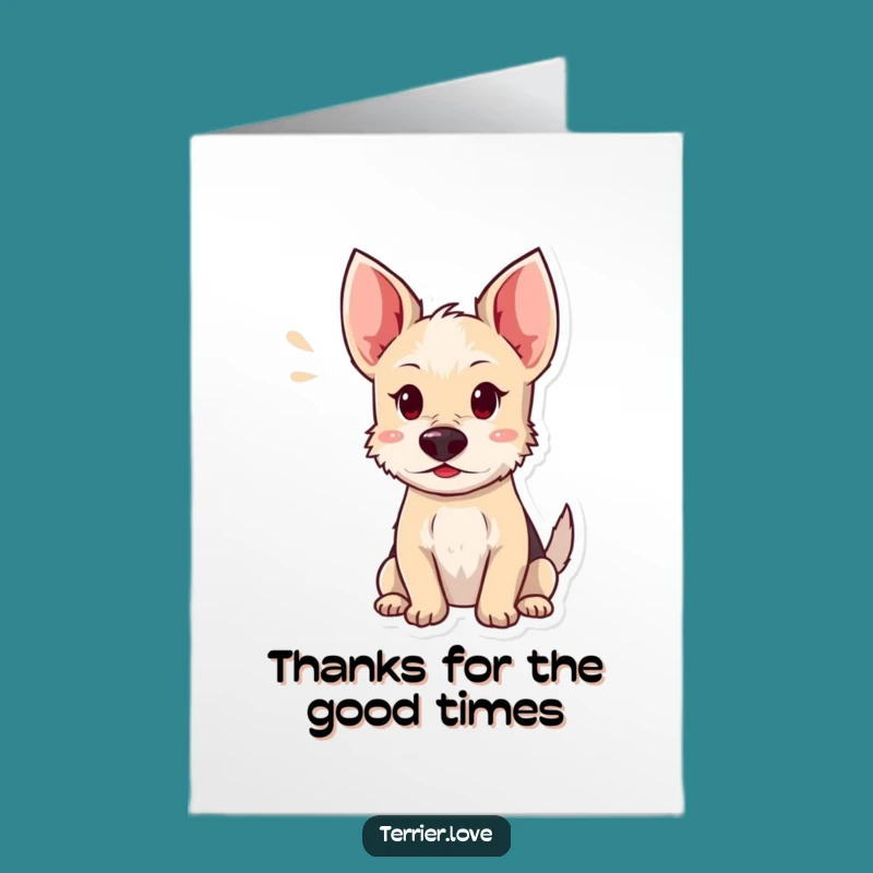 Free Printable Terrier Thank You Card: Listening with Gratitude
