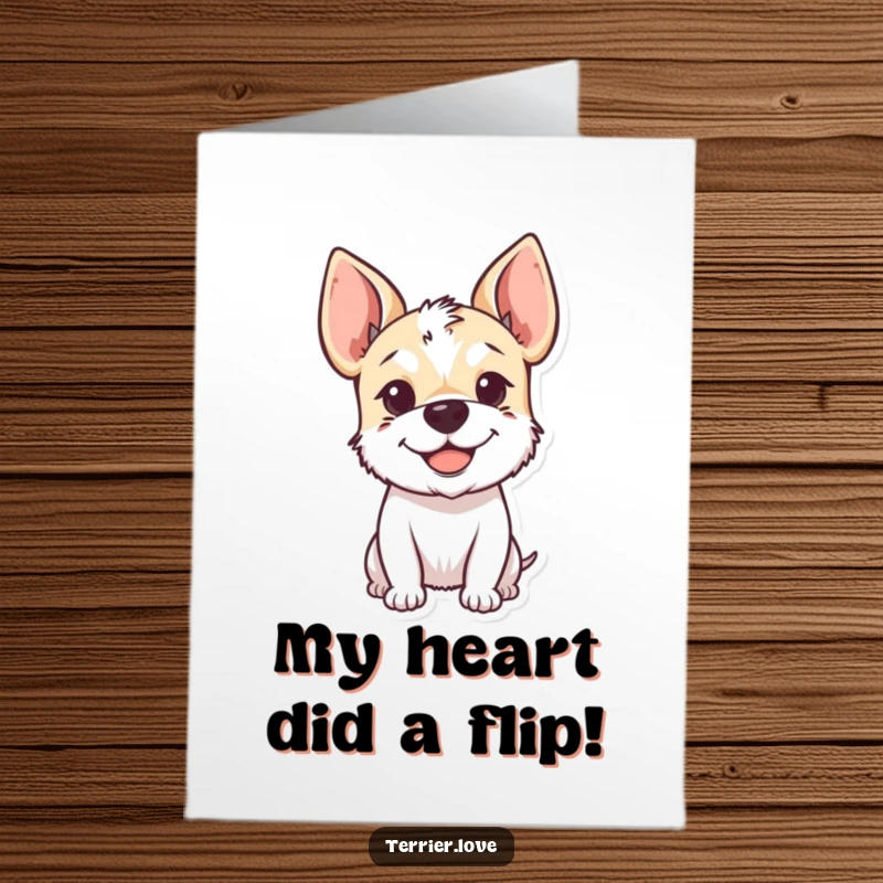 Funny Free Printable Thank You Card: Smiling terrier with perked ears, expressing sincere thanks with joy.