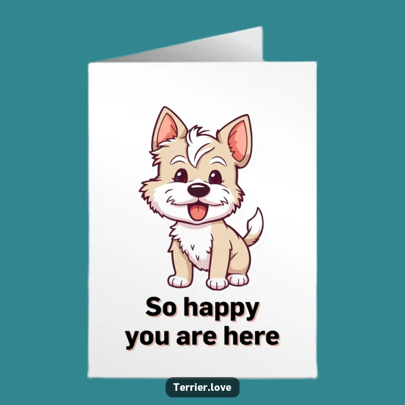 Free Printable Terrier Thank You Card: Eagerly Thankful Pup