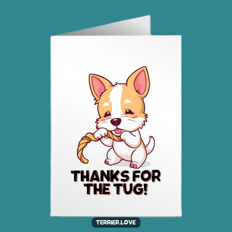Free Printable Terrier Thank You Card: Playful Dog, Funny Downloadable Gift