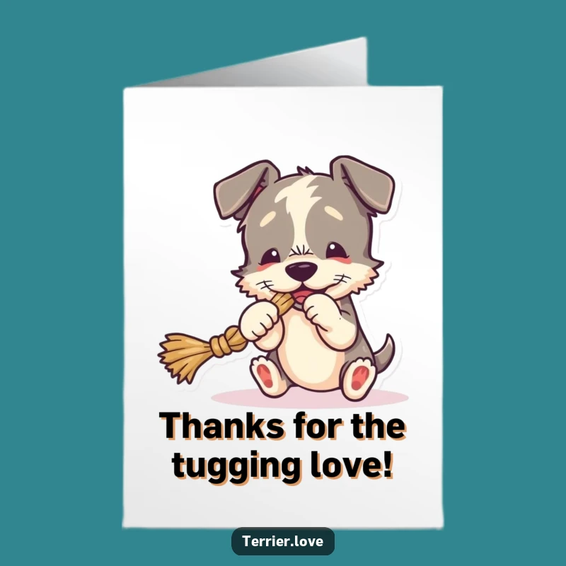 Free Printable Terrier Thank You Card: Playful Dog Funny Downloadable Gift