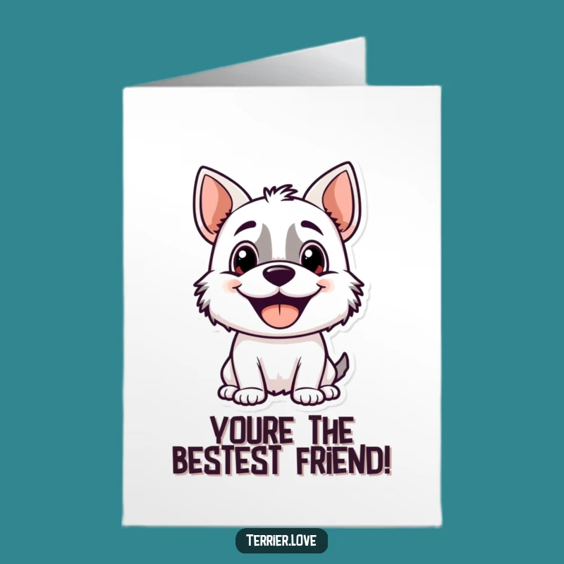 Free Printable Thank You Card: Adorable Terrier Panting, Unique Downloadable Gift of Gratitude