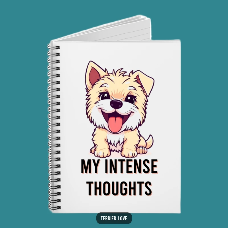 Funny Joyful Terrier Notebook: Focused Thoughts Journal, a Creative Funny Gift
